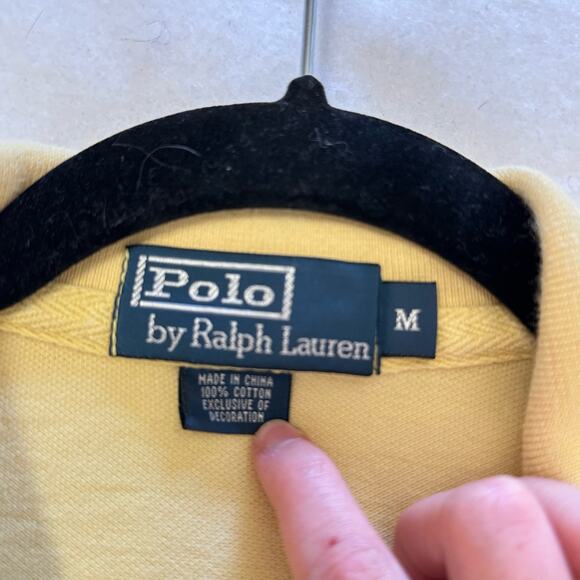 Polo Ralph Lauren Big Pony Double Dual Match #2 Yellow Polo Shirt Mens Medium - Picture 2 of 8